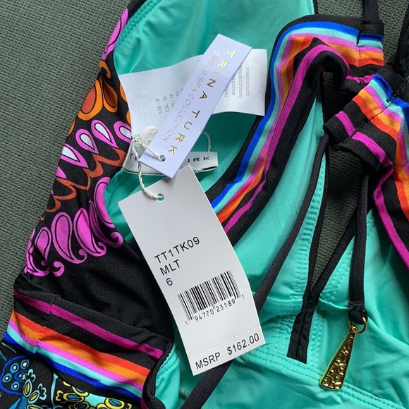 NWT Trina Trunk One-Piece Swimsuit. Size 6. - Picture 5 of 6